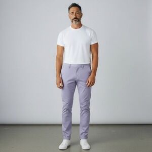 Paul Smith Pants Men's 34x29 lavender Slim Fit Cotton Stretch Chino Trousers‎